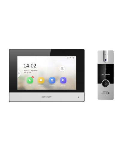 Комплект с видеодомофоном и вызывной панелью Hikvision DS-KIS302-P в Махачкале Комплекты домофонов Pintop.ru
