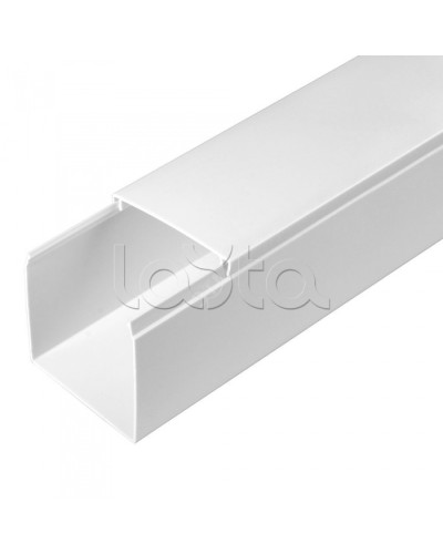 Кабель-канал белый 2-й замок в п/э 60х60 (24м/уп) Промрукав PR.0325213 в Махачкале Кабель-канал Pintop.ru