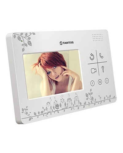 Монитор цветного видеодомофона с кнопочным управлением Tantos LILU LE Совы в Махачкале Вызывные видеопанели малоабонентные Pintop.ru