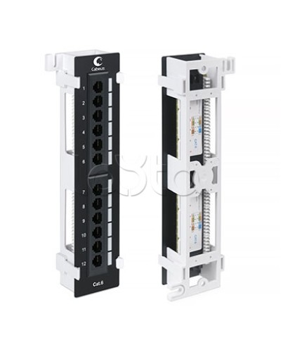 Патч-панель настенная, 12 портов RJ-45 Cabeus (PL-12-CAT.6-WL-DUAL IDC) в Махачкале Патч панель Pintop.ru