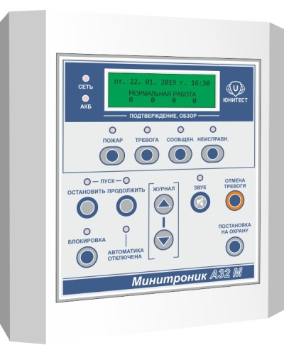 Прибор адресный приемно-контрольный приемно-контрольный охранно-пожарный и управления Юнитест Минитроник А32М (ППКОПУ 03041-1-2) в Махачкале Адресная система пожарной сигнализации Юнитест Pintop.ru