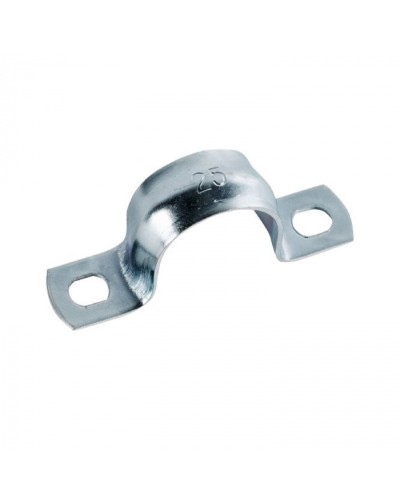 Скоба оцинк. с двумя отверстиями, для трубы D25мм (5шт) Экопласт (43625-5) - Скоба оцинкованная с двумя отверстиями, для трубы D25мм (5шт) Экопласт в Махачкале Держатели, клипсы, скобы Pintop.ru