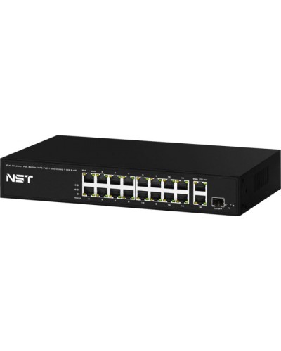 PoE коммутатор Fast Ethernet на 16 x RJ45 PoE + 2 x RJ45 GE + 1 SFP GE порта NST NS-SW-16F3G-P в Махачкале Коммутаторы Pintop.ru