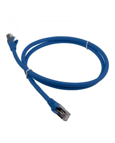Патч-корд LSZH FTP кат.6A, 10 м, синий LANMASTER LAN-PC45/S6A-10-BL в Махачкале Патч-корды и пигтейлы Pintop.ru