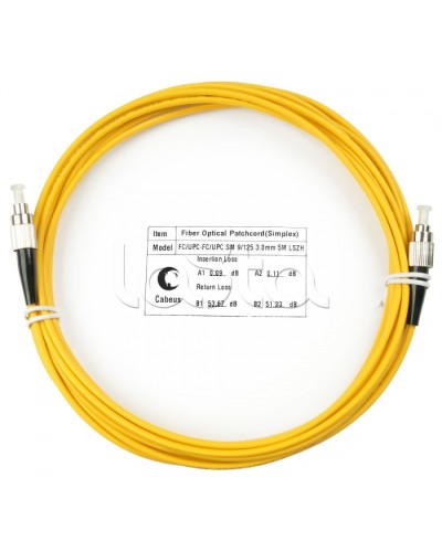 Шнур оптический simplex FC-FC 9/125 sm 5м LSZH Cabeus FOP(s)-9-FC-FC-5m в Махачкале Патч-корды оптические Pintop.ru