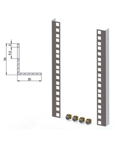 Направляющие для шкафов 6U TLK TLK-VNI-6U-2 в Махачкале Полки для шкафов и стоек Pintop.ru