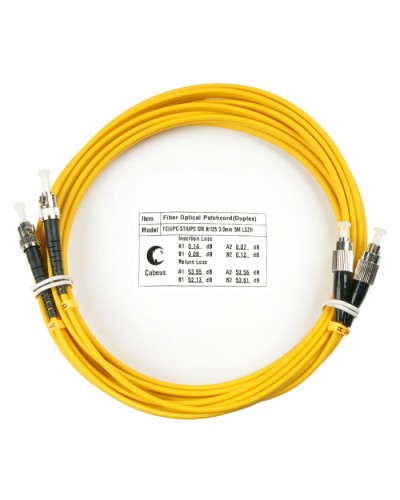 Шнур оптический duplex FC-ST 9/125 sm 7м LSZH Cabeus FOP(d)-9-FC-ST-7m в Махачкале Патч-корды оптические Pintop.ru