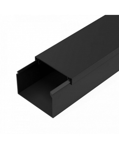 Кабель-канал черный 2-й замок в п/э 60х40 мм (18 м/уп) Промрукав (PR03.0217) в Махачкале Огнестойкие кабельные линии Pintop.ru