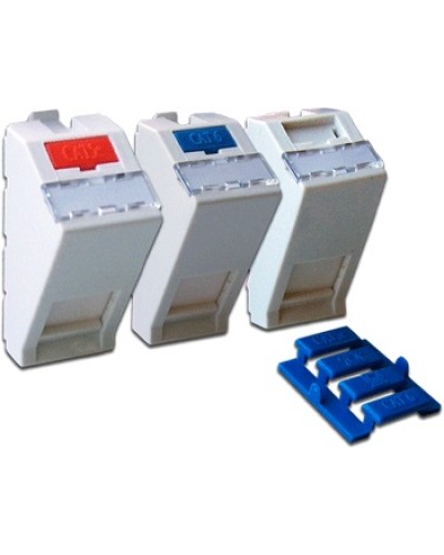 Вставка 22.5х45 на 1 кейстоун, угловая, со шторкой, маркировкой, иконками, белая LANMASTER LAN-SIP-22A-WH в Махачкале Коммутационные изделия Pintop.ru