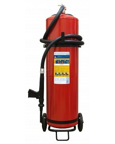 Огнетушитель ПОЖТЕХНИКА ОВП-80(з) МИГ летний (ФторПАВ) на съемн.тележке с перекр. стволом (баллон 100 л, ОТВ 80 л) в Махачкале Огнетушители Pintop.ru