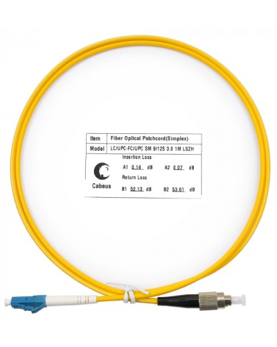 Шнур оптический simplex LC-FC 9/125 SM 1 м LSZH Cabeus FOP(s)-9-LC-FC-1M в Махачкале Патч-корды оптические Pintop.ru