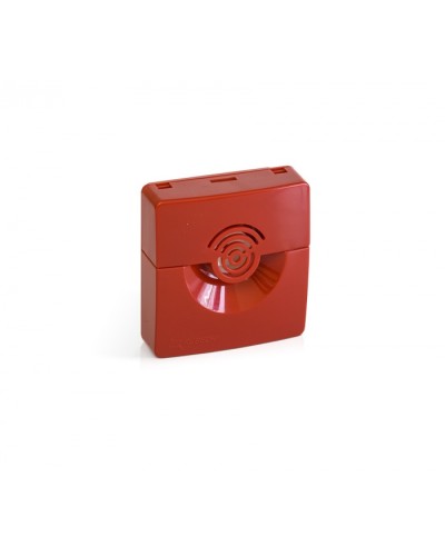 Оповещатель звуковой Рубеж ОПОП 2-35 24В (корпус красный) в Махачкале Оповещатели Pintop.ru