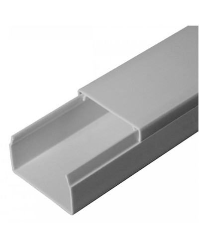 Кабель-канал серый RAL 7035 2-й замок в п/э 40х40 (60м/уп) Промрукав (PR03.0076) в Махачкале Кабель-канал Pintop.ru