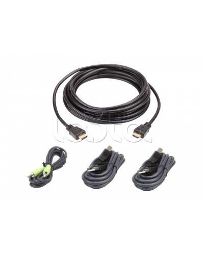 Комплект кабелей USB, HDMI для защищенного KVM-переключателя (3м) ATEN 2L-7D03UHX4 в Махачкале Видеоусилители, Модуляторы, Делители Pintop.ru