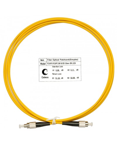 Шнур оптический simplex FC-FC 9/125 SM 2 м LSZH Cabeus FOP(s)-9-FC-FC-2M в Махачкале Патч-корды оптические Pintop.ru