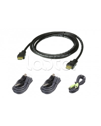 Комплект кабелей USB, HDMI для защищенного KVM-переключателя (1.8м) ATEN 2L-7D02UHX4 в Махачкале Видеоусилители, Модуляторы, Делители Pintop.ru