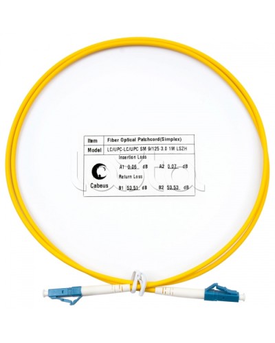 Шнур оптический simplex LC-LC 9/125 SM 1 м LSZH Cabeus FOP(s)-9-LC-LC-1M в Махачкале Патч-корды оптические Pintop.ru