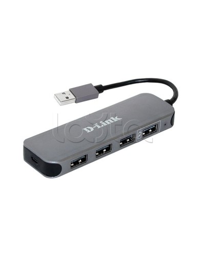 Концентратор с 4 портами USB 2.0 D-Link DUB-H4/E1A в Махачкале Дополнительное оборудование для сетей Pintop.ru
