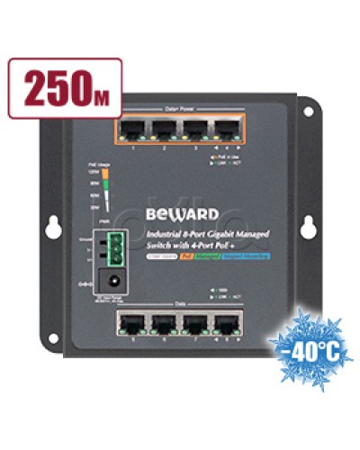 Коммутатор с PoE Beward STWP-08HP4 в Махачкале Коммутаторы Pintop.ru
