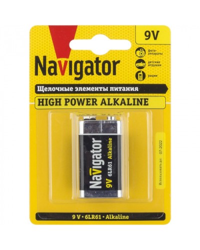 Элемент питания Navigator 94 756 NBT-NE-6LR61-BP1 в Махачкале Электротехническое оборудование Pintop.ru