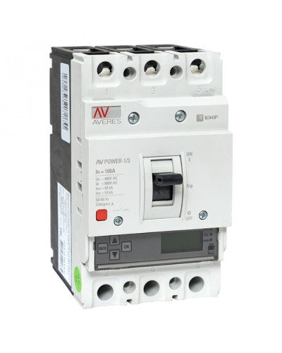 Автоматический выключатель AV POWER-1/3 100А 50kA ETU6.0 EKF (mccb-13-100-6.0-av) в Махачкале Электротехническое оборудование Pintop.ru