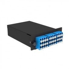 Кассета кроссовая 3 разъема черный Cabeus (FO-OM4-3x12MPO(m)/U-36xLC/U-A-BK)