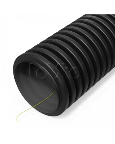 Труба гофрированная двустенная ПНД гибкая тип 450 (SN18) стойкая к ультрафиолету с/з черная d63 мм (50м/уп) Промрукав (PR15.0313) в Махачкале Труба гофрированная Pintop.ru