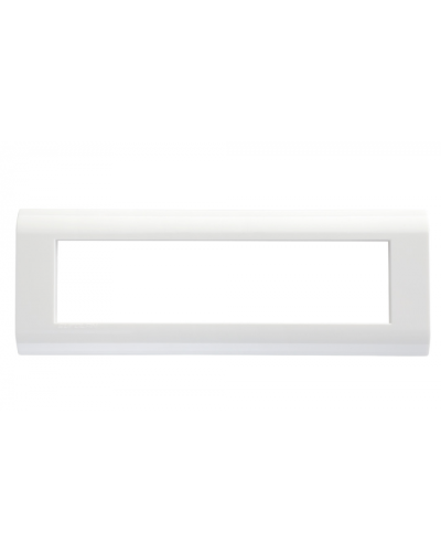 Рамка горизонтальная французский стандарт 8 модулей 45 × 22,5 мм, белый Eurolan (16M-00-28WT) в Махачкале Комбинированные настенные розетки Pintop.ru