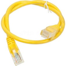 Патч-корд RJ45 - RJ45, 4 пары, UTP, категория 5е, 15 м, желтый, LSZH LANMASTER LAN-PC45/U5E-15-YL