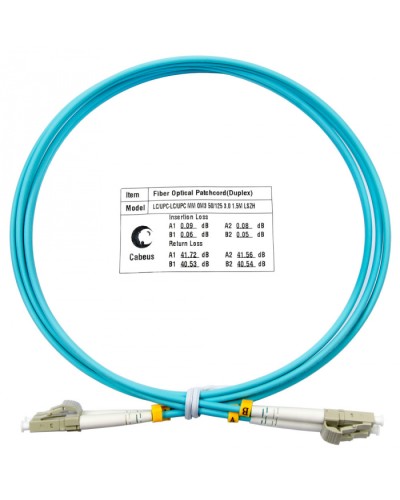 Шнур оптический duplex LC-LC 50/125 MM OM3 1.5 м LSZH Cabeus FOP-50-LC-LC-1.5M в Махачкале Патч-корды и пигтейлы Pintop.ru