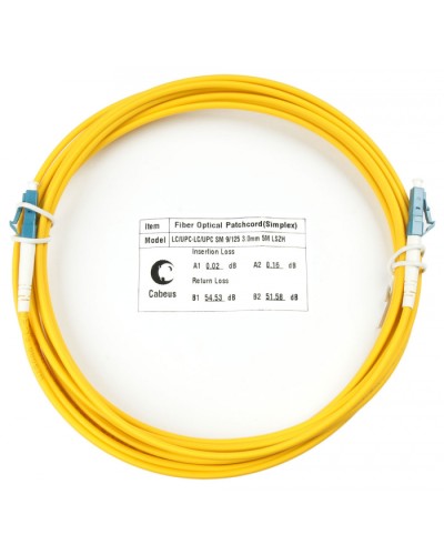Шнур оптический simplex LC-LC 9/125 SM 10 м LSZH Cabeus FOP(s)-9-LC-LC-10M в Махачкале Патч-корды оптические Pintop.ru