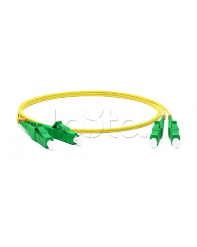 Патч-корд волоконно-оптический одномодовый SM 9/125 (OS2), LC/APC-LC/APC, duplex, LSZH, 1 м Hyperline FC-D2-9-LC/AR-LC/AR-H-1M-LSZH-YL в Махачкале Патч-корды оптические Pintop.ru