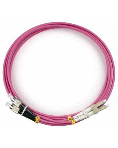 Шнур оптический duplex LC-FC 50/125 mm OM4 2м LSZH Cabeus FOP-50-OM4-LC-FC-2m в Махачкале Патч-корды оптические Pintop.ru