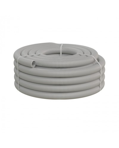 Труба ПНД-FRUF гофрир. тяжелая, с зондом, без галогена, трудногорючая, атмосферостойкая,цвет серый, диам. 40мм (20м) Экопласт (21140HFR-UF) в Махачкале Труба гофрированная Pintop.ru