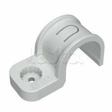 Крепеж-скоба пластиковая односторонняя для прямого монтажа атмосферостойкая серая в п/э d25 мм (10шт/450шт уп/кор) Промрукав (PR13.0399)