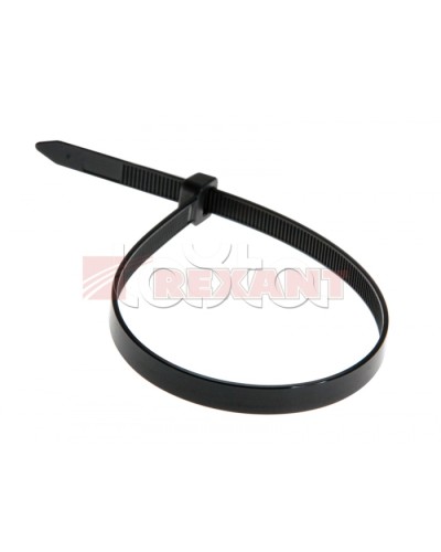 Хомут-стяжка нейлоновый 8х400 мм чёрный (100шт/уп) REXANT 07-0401-8 в Махачкале Стяжки-хомуты Pintop.ru