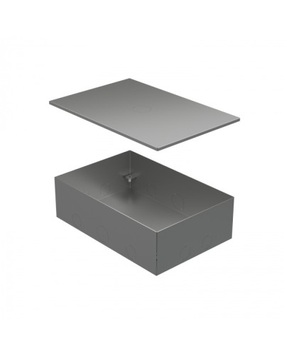 BOX/6-8 Металлическая коробка с крышкой для заливки в пол 249,6х167,6х75мм Экопласт (70161) в Махачкале Распределительные коробки Pintop.ru