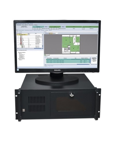 Центральный прибор индикации и управления ЦПИУ Рубеж исп.2 в Махачкале Адресная система пожарной сигнализации РУБЕЖ Pintop.ru