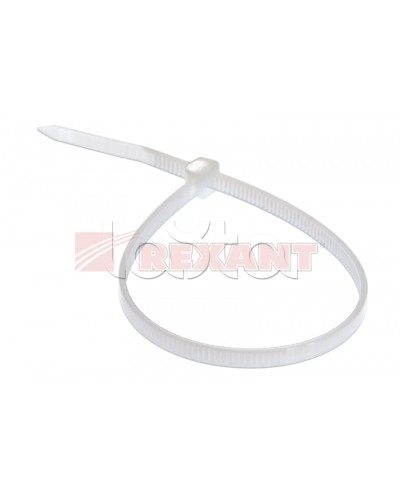 Хомут-стяжка нейлоновый, многоразовый 8x200 мм СКМ-200 белый (100шт/уп) REXANT 07-0209 в Махачкале Стяжки-хомуты Pintop.ru