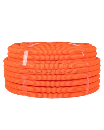 Труба гофр. ПНД с протяжкой d25 мм (75 м) оранжевая EKF-Plast (tpnd-25-o) в Махачкале Труба гофрированная Pintop.ru