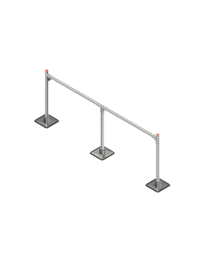 Опорная конструкция для горизонтальных прямоугольных воздуховодов и металлических лотков кабеленесущих систем TECHNORAPTOR STEELFOOT 2500х1000 КМ-профиль (KM-TR-STF-SSHRAD-2500-1000) в Махачкале Системы видеонаблюдения Pintop.ru