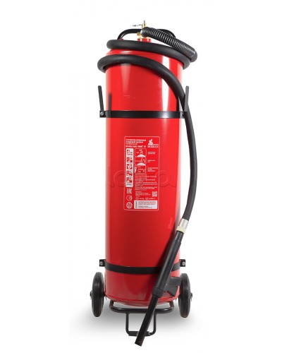 Огнетушитель ПОЖТЕХНИКА ОП-80(з) МИГ на тележке с перекрывным стволом, (баллон 100л., ОТВ-80кг) в Махачкале Огнетушители Pintop.ru