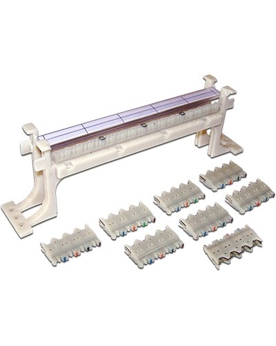 Панель кроссовая 110 типа, 32 пары, настенная, LANMASTER, кат.6, с модулями LANMASTER LAN-WS110-32FT/6 в Махачкале Кроссы оптические Pintop.ru