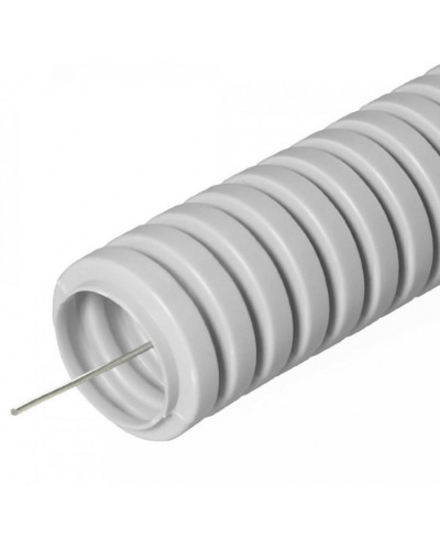 Труба гофрированная ПВХ тяжелая 750 Н серая с/з д40 (15м/960м уп/пал) Промрукав (PR.0140411) в Махачкале Труба гофрированная Pintop.ru