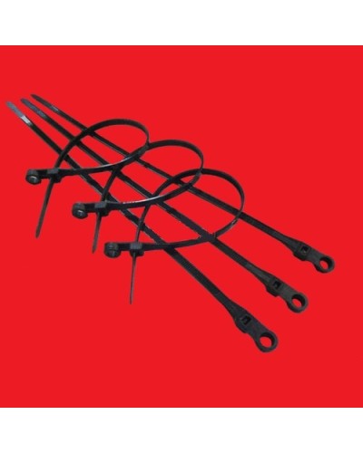 Хомут кабельный 3,6x150 мм с монтажным отверстием, черный (100 шт/уп) Экопласт 45159BL в Махачкале Стяжки-хомуты Pintop.ru