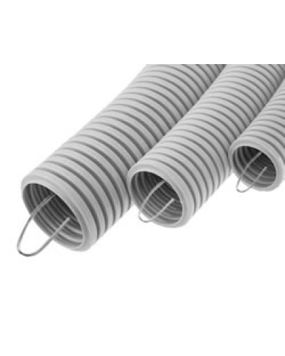 Труба HFFR гофрир. тяжелая, с зондом, без галогена, ППЛ 20мм Экопласт 21120HFR-W в Махачкале Труба гофрированная Pintop.ru