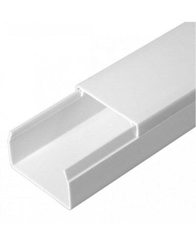 Кабель-канал белый 2-й замок в п/э 40х25 (24 м/уп) Промрукав (PR03.0053) в Махачкале Кабель-канал Pintop.ru