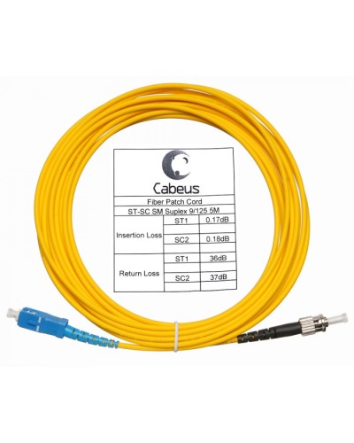 Шнур оптический simplex SC-ST 9/125 sm 15м LSZH Cabeus FOP(s)-9-SC-ST-15m в Махачкале Патч-корды оптические Pintop.ru