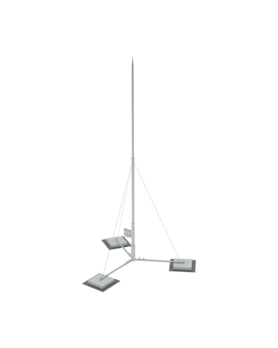 Вольностоящая молниеприемная мачта составная H12,1 м разборное основание HD КМ-Профиль (RTVMR-H12.1 HD) в Махачкале Монтажные материалы Pintop.ru