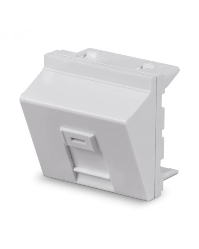 Вставка 45x45 (Mosaic) для 1 модуля формата Keystone Jack, угловая Cabeus (FP-A-45-1M) в Махачкале Модули Keystone Pintop.ru